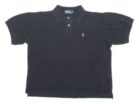 POLO RALPH LAUREN Mens Polo Shirt Black L Supply