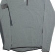 REEBOK Mens T-Shirt Grey Long Sleeve 1 2 Zip S For Sale