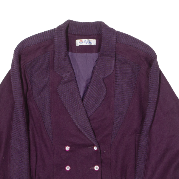 RYH JENG Womens Blazer Jacket Purple 90s XL Online