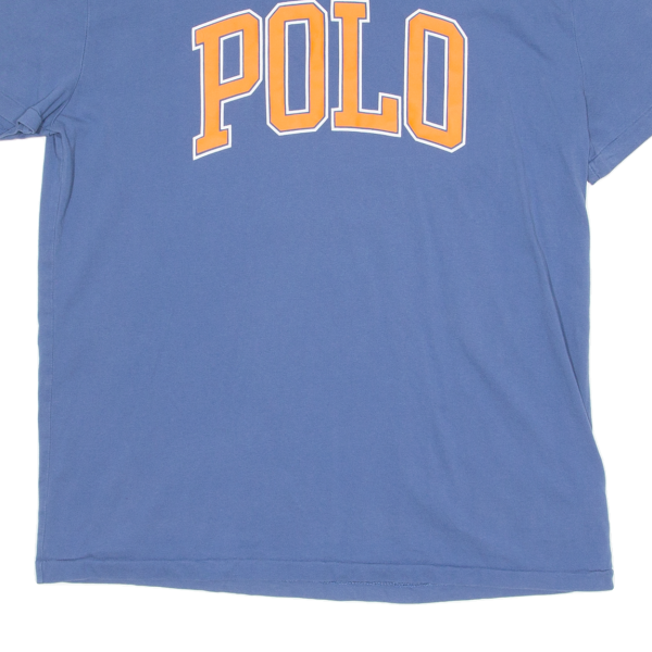 POLO RALPH LAUREN Mens T-Shirt Blue Crew Neck M Fashion