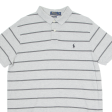 POLO RALPH LAUREN Custom Fit Mens Polo Shirt Grey Striped XL Online Sale