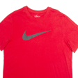 NIKE Mens T-Shirt Red XL on Sale