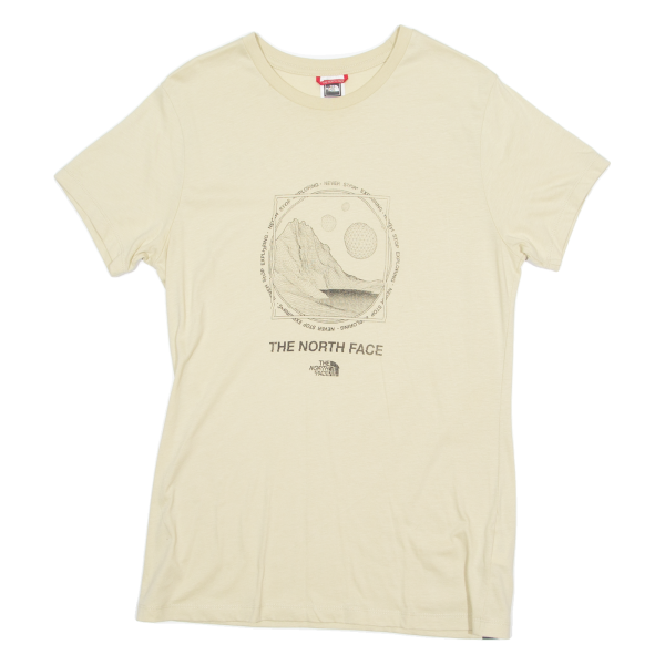 THE NORTH FACE Womens T-Shirt Beige Crew Neck M For Cheap