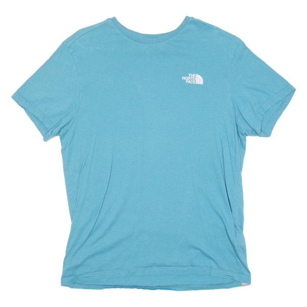 THE NORTH FACE Mens T-Shirt Blue Crew Neck L Fashion