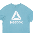 REEBOK Mens T-Shirt Blue Crew Neck L Online Hot Sale