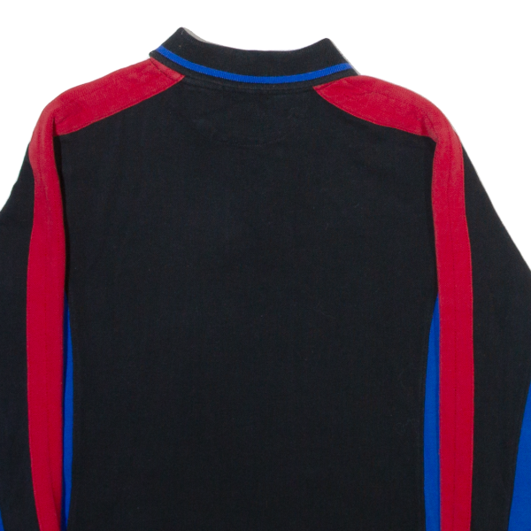 POLO RALPH LAUREN Boys Polo Shirt Black Colourblock Long Sleeve S Fashion