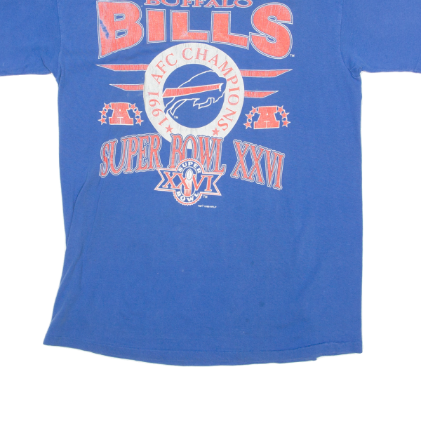 TULTEX Buffalo Bills NFL Mens T-Shirt Blue USA Crew Neck XL For Discount