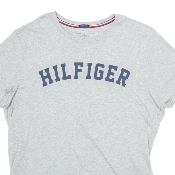 TOMMY HILFIGER Womens T-Shirt Grey L Fashion