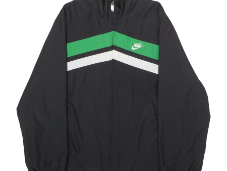 NIKE Mens Windbreaker Jacket Black Chevron M Supply