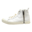 DIESEL High Top Trainers White Leather Mens UK 11.5 Online Sale