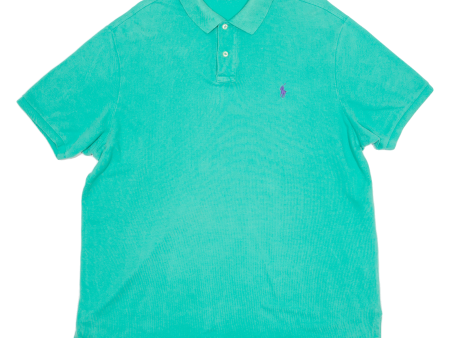 POLO RALPH LAUREN Mens Polo Shirt Blue 2XL For Sale