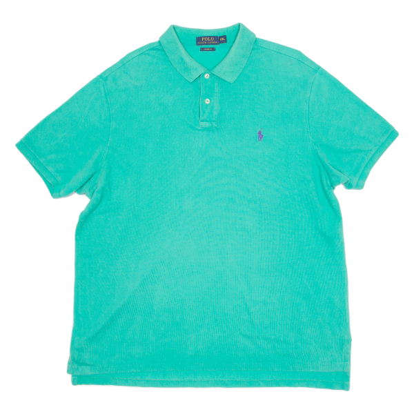 POLO RALPH LAUREN Mens Polo Shirt Blue 2XL For Sale