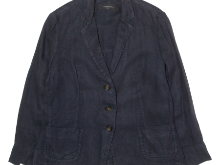 MAX MARA WEEKEND Womens Blazer Jacket Blue Linen UK 14 For Sale