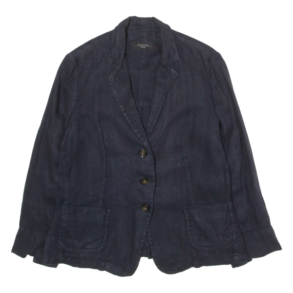 MAX MARA WEEKEND Womens Blazer Jacket Blue Linen UK 14 For Sale