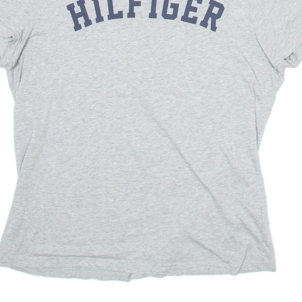 TOMMY HILFIGER Womens T-Shirt Grey L Fashion