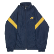 NIKE Mens Windbreaker Jacket Blue Chevron L Online Sale