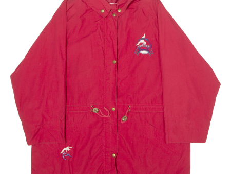 NEW FAST Yacht Club Marine Wear Womens Coat Red 90s Hooded XL Fashion