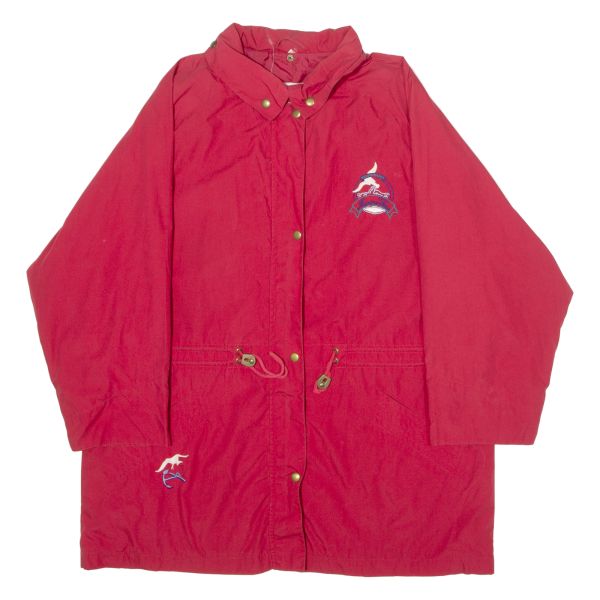 NEW FAST Yacht Club Marine Wear Womens Coat Red 90s Hooded XL Fashion