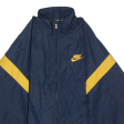 NIKE Mens Windbreaker Jacket Blue Chevron L Online Sale