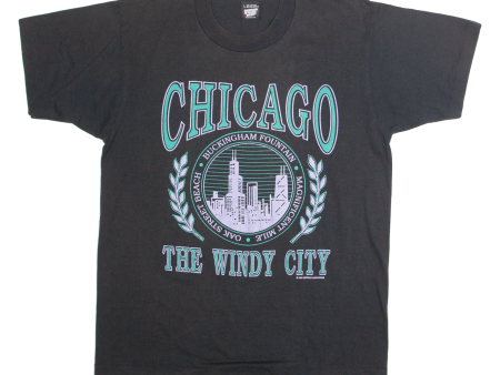 SCREEN STARS BEST Chicago Mens T-Shirt Black L Cheap