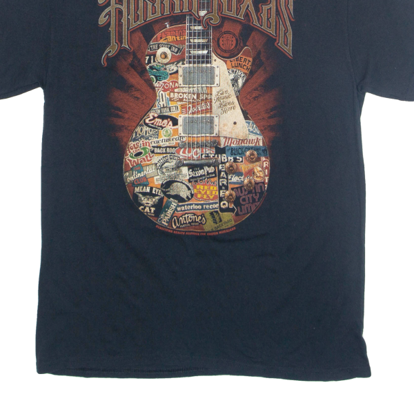 OUTHOUSE Houston Texas Guitar Mens T-Shirt Black M Online now