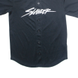 SPORT-TEK Slander Mens T-Shirt Black Button Neck S For Cheap