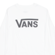 VANS Boys T-Shirt White Long Sleeve Crew Neck L Online Hot Sale