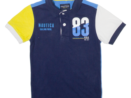 NAUTICA Boys Polo Shirt Blue L Online Hot Sale