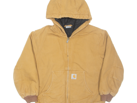 CARHARTT Boys Jacket Brown Hooded 11Y For Cheap