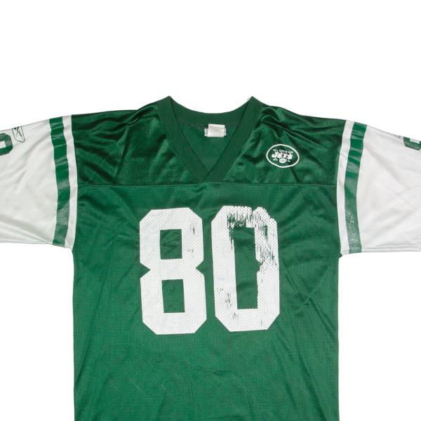 REEBOK NY Jets Mens Jersey Green USA V-Neck Nylon M Discount