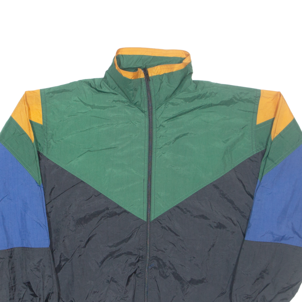 ROUGH STUFF CLUB Boys Shell Jacket Green Nylon Colourblock 10-11Y Online Sale