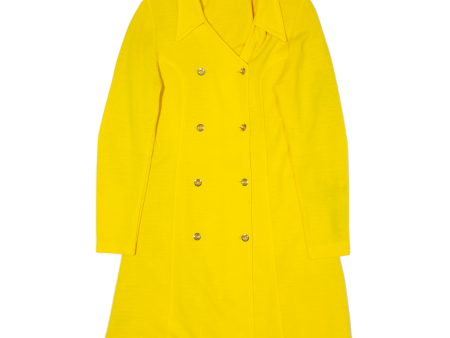 COURTELLE Womens Blazer Coat Yellow 80s UK 12 Hot on Sale