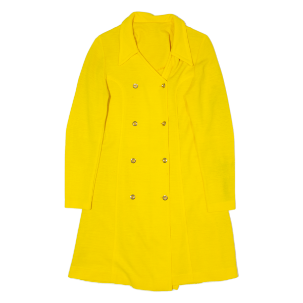 COURTELLE Womens Blazer Coat Yellow 80s UK 12 Hot on Sale