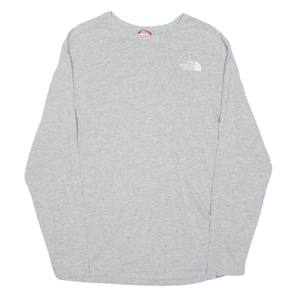 THE NORTH FACE Mens T-Shirt Grey Long Sleeve Crew Neck M For Cheap