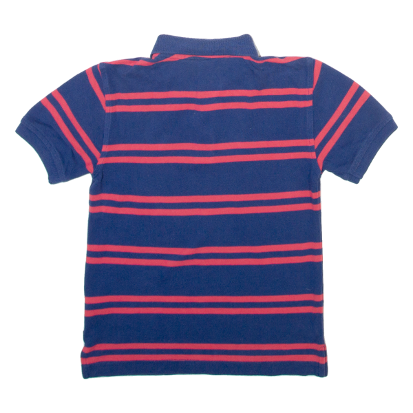 NAUTICA Boys Polo Shirt Blue Striped L For Cheap