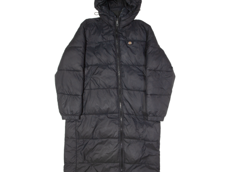 DICKIES Mens Puffer Coat Black Hooded M Cheap