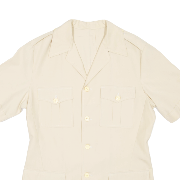 Short Sleeve Mens Workwear Jacket Beige M Fashion