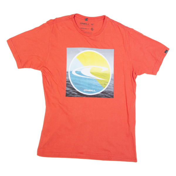 O NEILL Mens T-Shirt Orange L on Sale