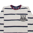 POLO RALPH LAUREN Boys Polo Shirt Cream Striped Long Sleeve 4Y Sale