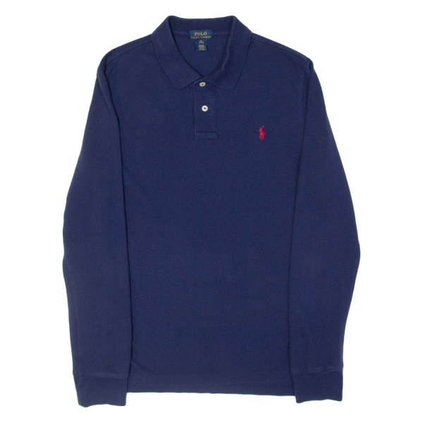 POLO RALPH LAUREN Boys Polo Shirt Blue Long Sleeve XL For Sale