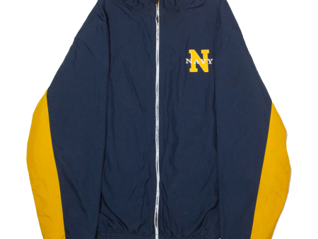 CHAMPION US Navy Mens Windbreaker Jacket Blue USA Colourblock L Online Hot Sale