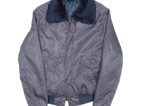 Mens Bomber Jacket Blue Nylon S Online Sale