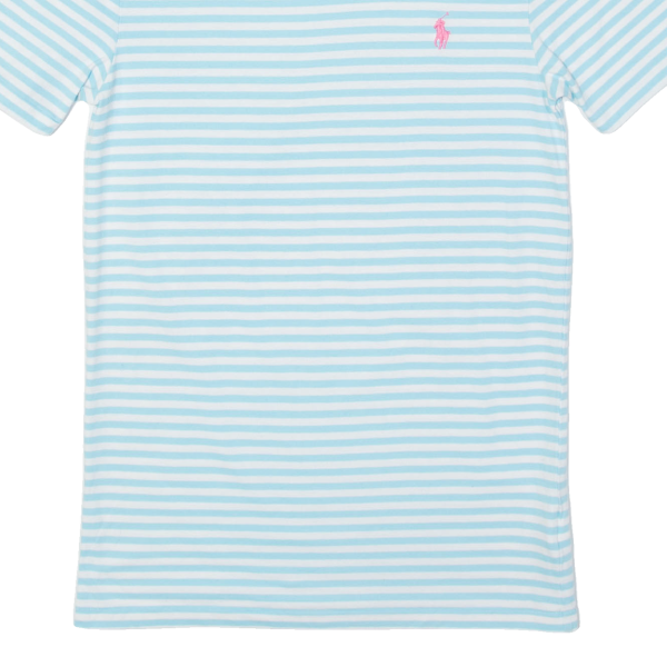 POLO RALPH LAUREN Striped Womens T-Shirt Blue XS Discount