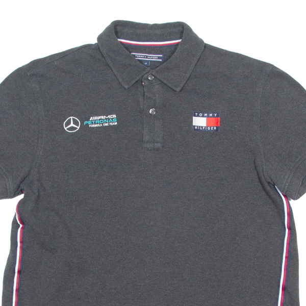 TOMMY HILFIGER Petronas F1 Team Mens Polo Shirt Grey M For Cheap