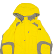 THE NORTH FACE Mens Ski Coat Yellow Nylon Hooded Colourblock XL Cheap