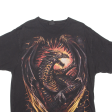 SPIRAL Dragon Mens T-Shirt Black Crew Neck XL Supply