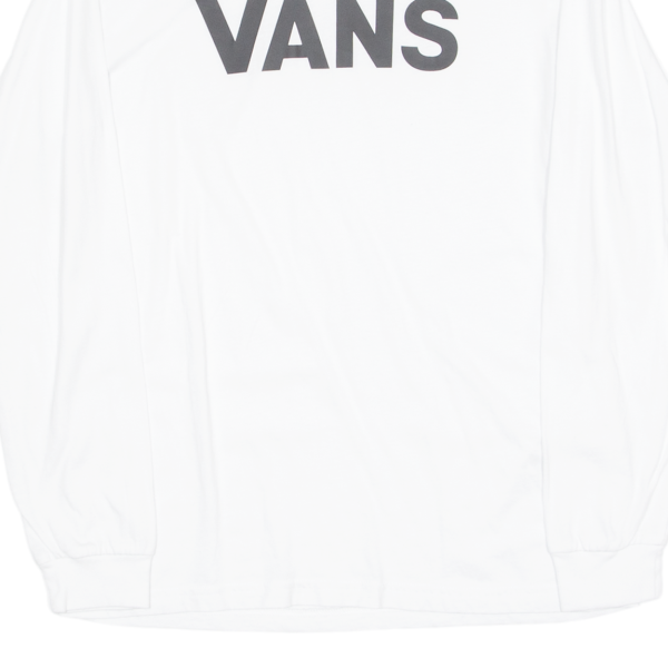 VANS Boys T-Shirt White Long Sleeve Crew Neck L Online Hot Sale