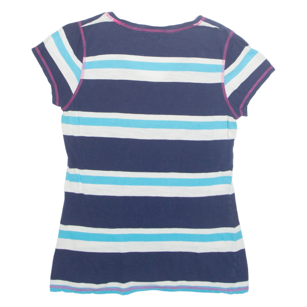 POLO RALPH LAUREN Striped Womens T-Shirt Blue V-Neck S on Sale