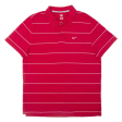 NIKE Mens Polo Shirt Red Striped XL Online