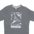 REEBOK Mens T-Shirt Grey M Hot on Sale